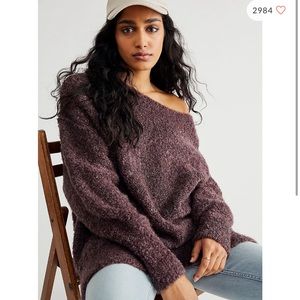 Free People Oversized Pullover in Purple